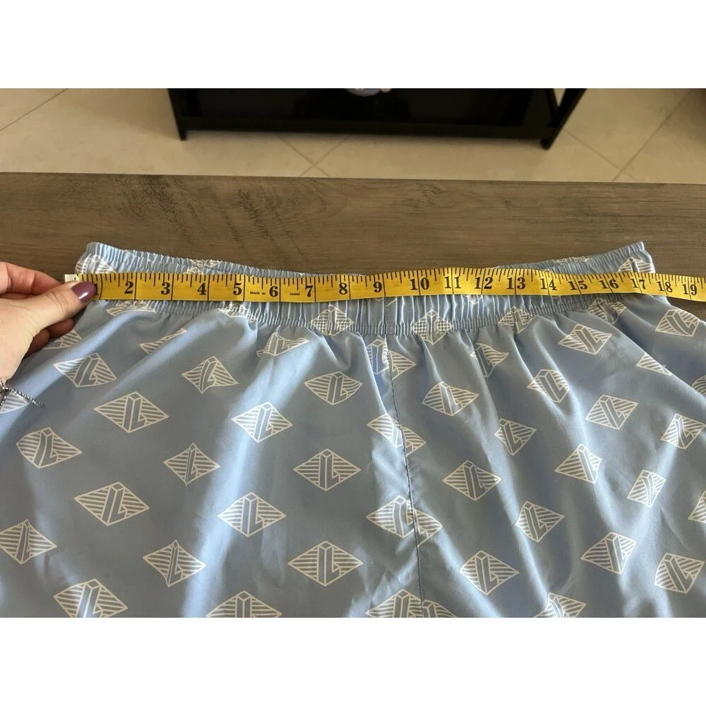 Lacoste Men's Two Tone Monogram Swim Shorts Blue Size XL